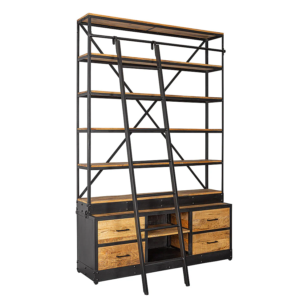 Mangohouten Boekenkast Marvin 160x245 cm - Image 3