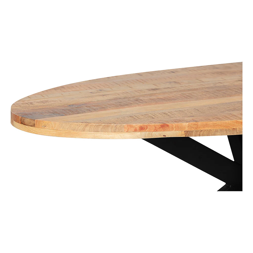 Mangohouten Eettafel Ovaal Oscar 300x130 cm (6cm) - Image 5